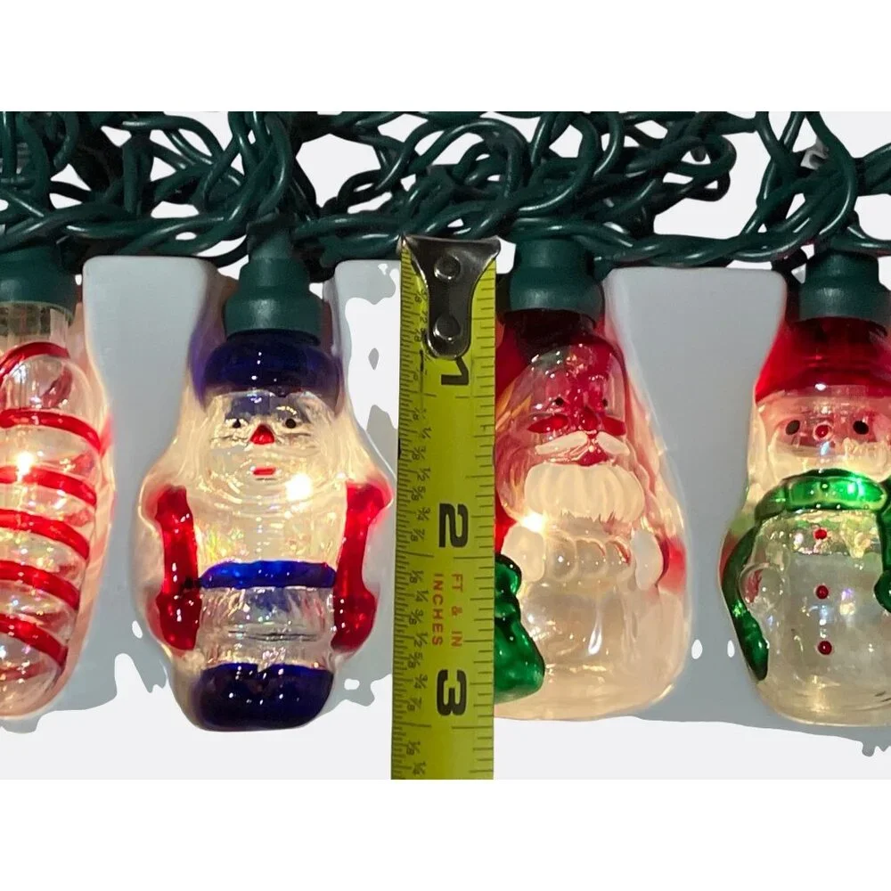 Christmas Indoor String Lights With Santa and Candy Cane Figures J.Hofert Co